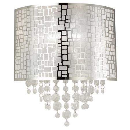 CANARM Benito, Iwl394A11Ch, One Light Wall Sconce, Shade w/Crystals, 60W Type IWL394A11CH